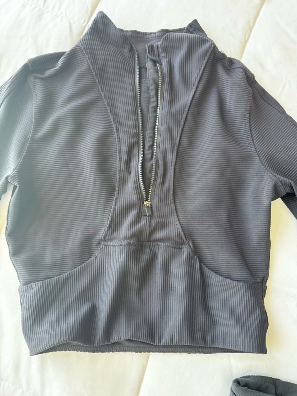 Black Ribbed Athletic Set - Picture 3 of 11